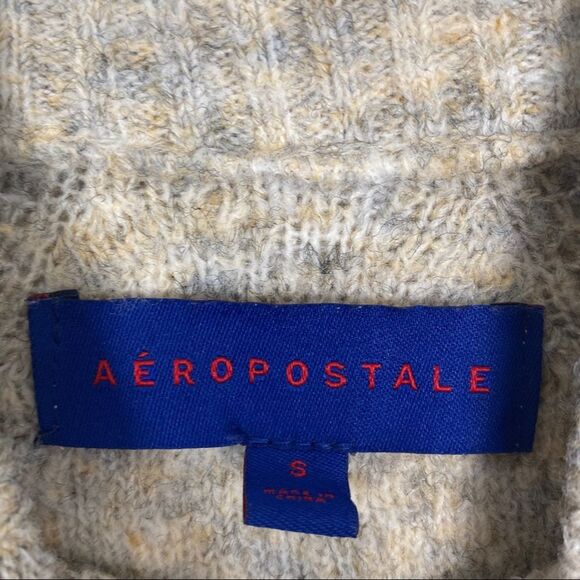 Aeropostale | Earth Tone Heathered Knit Turtleneck Sweater Size Small - Picture 6 of 7